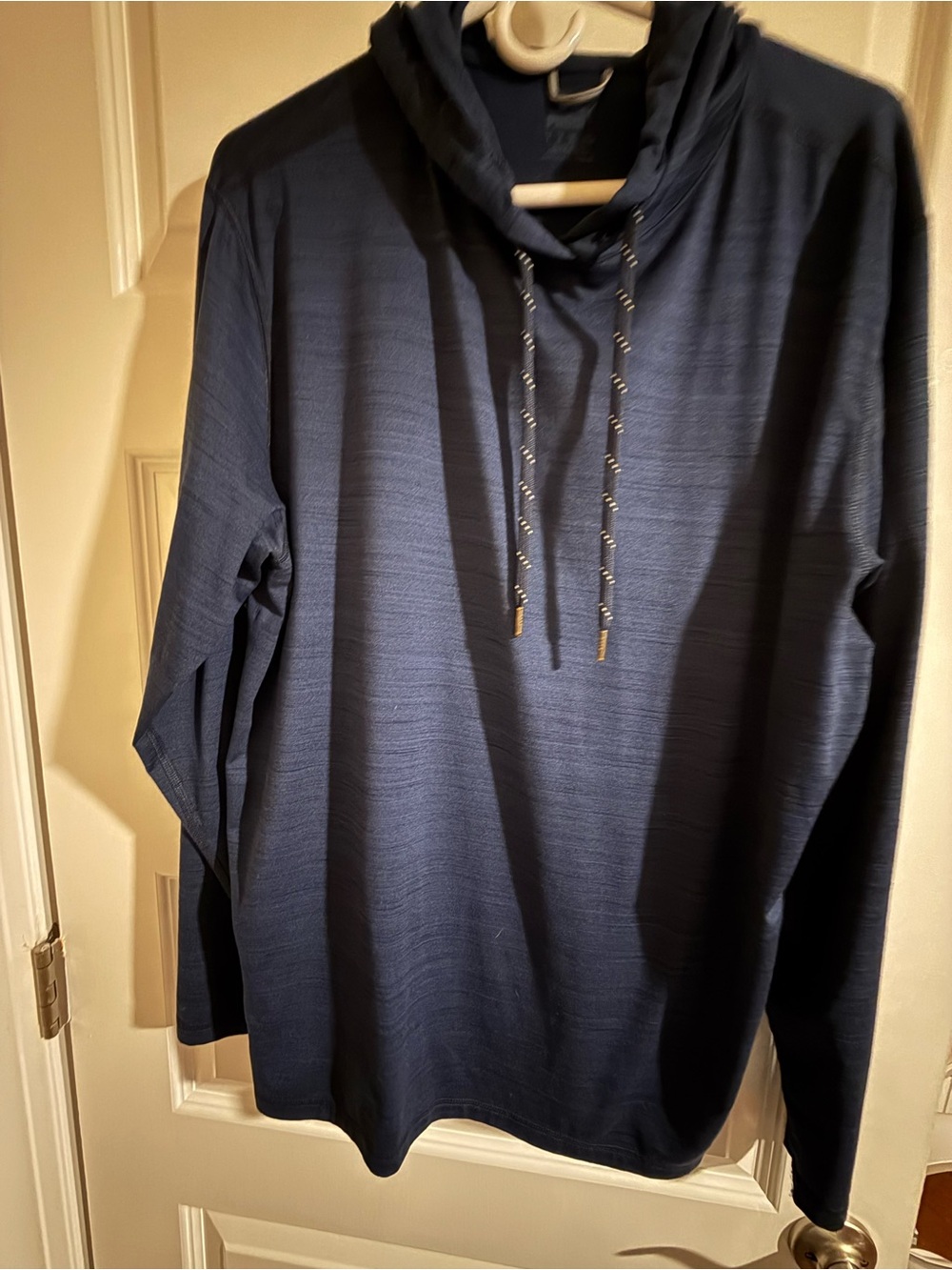 Puma Men's Dark Blue Hooded Pullover with Drawcords